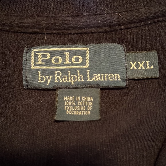 RALPH LAUREN size XXL 1/4 Zip Cotton Mockneck Navy Blue Polo Pullover Logo NEW - Picture 10 of 13